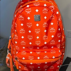 Rare Orange MCM backpack in perfect condition